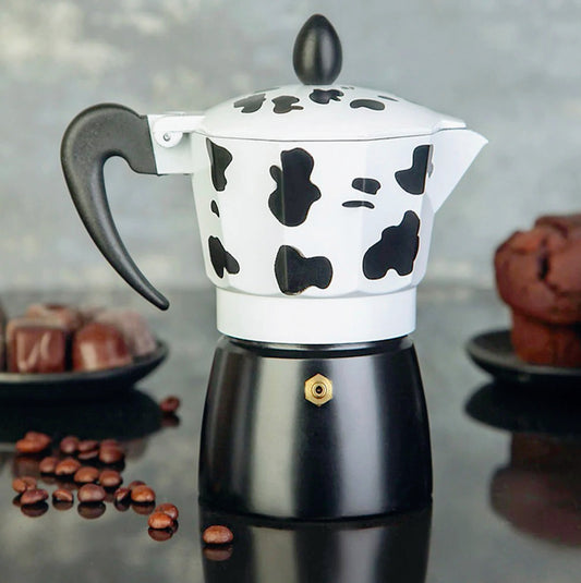 Caffettiera mucca moka 1/2/3 tazze – macchina del caffè originale - ambraled