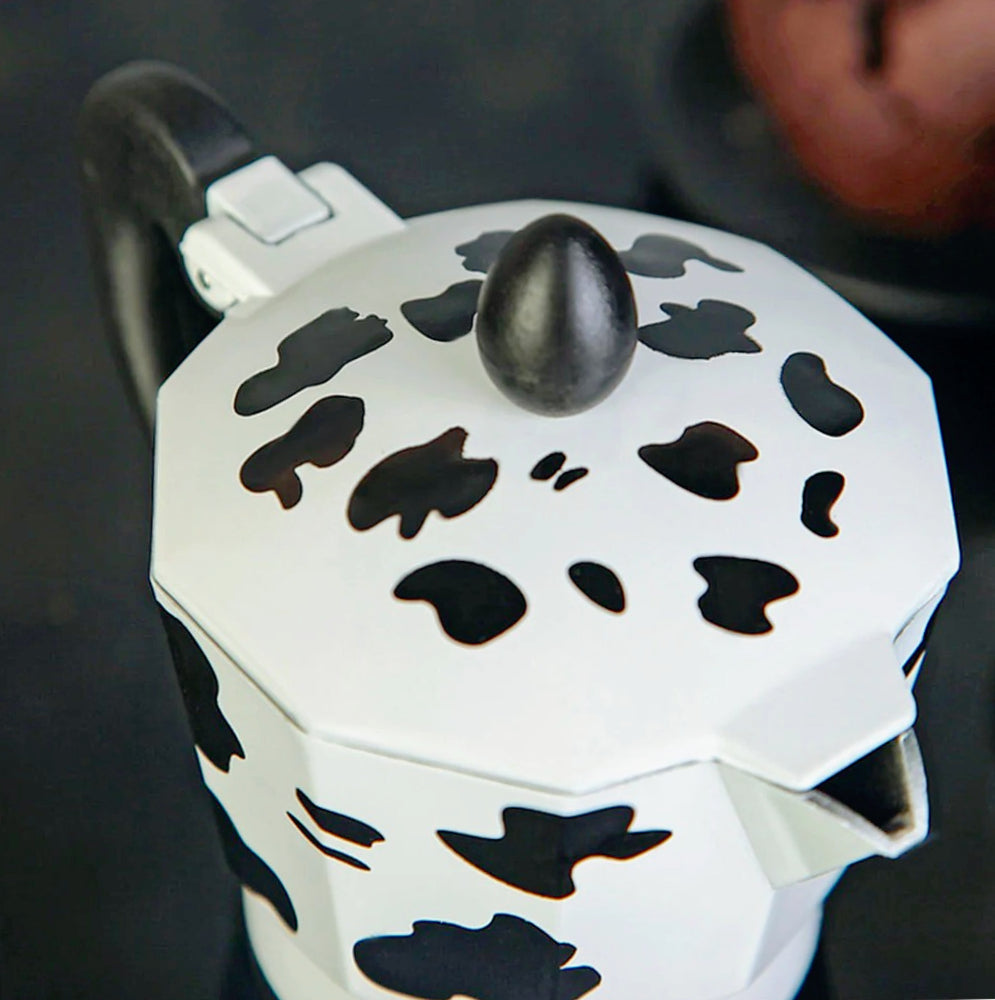 Caffettiera mucca moka 1/2/3 tazze – macchina del caffè originale - ambraled