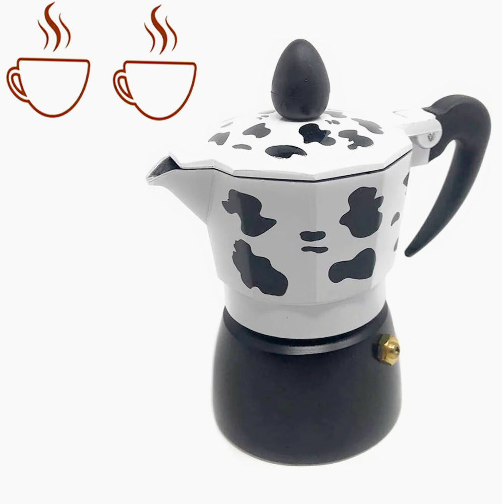 Caffettiera mucca moka 1/2/3 tazze – macchina del caffè originale - ambraled