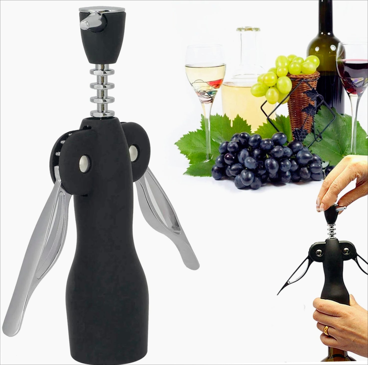 Cavatappi a leva – apri bottiglie di vino, levatappi in sughero - ambraled