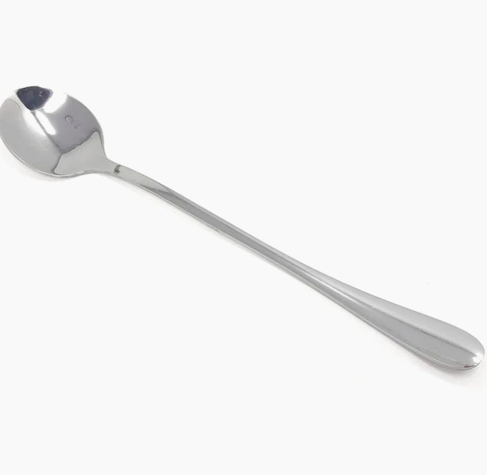 Set 6 cucchiaini da cocktail in acciaio inox, manico lungo, posate da bar - ambraled