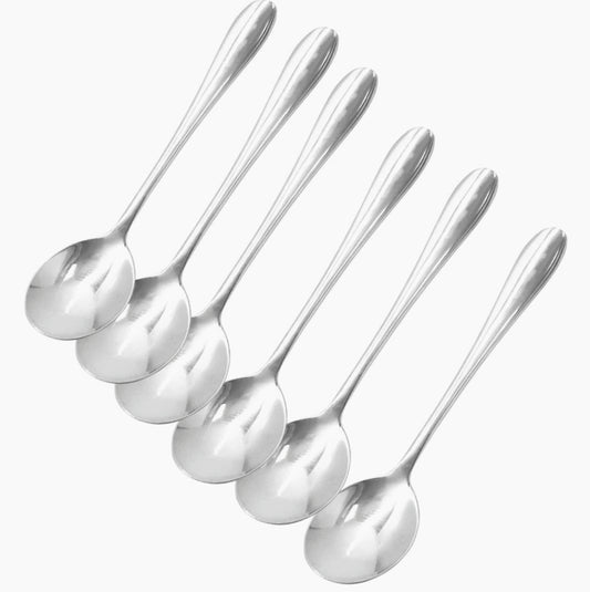 Set 6 cucchiaini da tè in acciaio inox, posate per caffè e dolci - ambraled