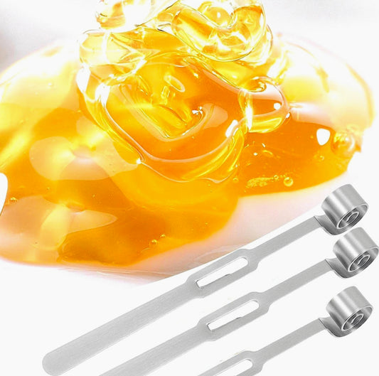 3 Cucchiai in Acciaio Inox per Miele e Marmellata – Dosatori con Gancio per Armadietto - ambraled