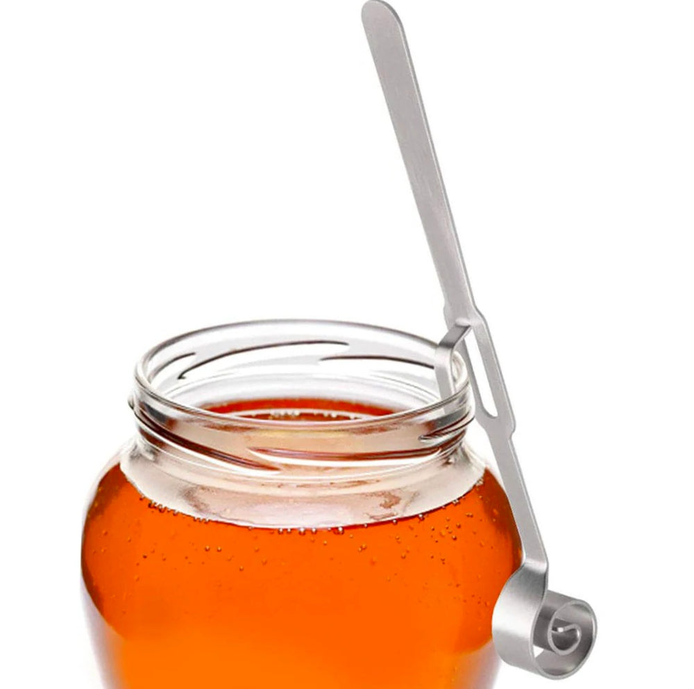 3 Cucchiai in Acciaio Inox per Miele e Marmellata – Dosatori con Gancio per Armadietto - ambraled