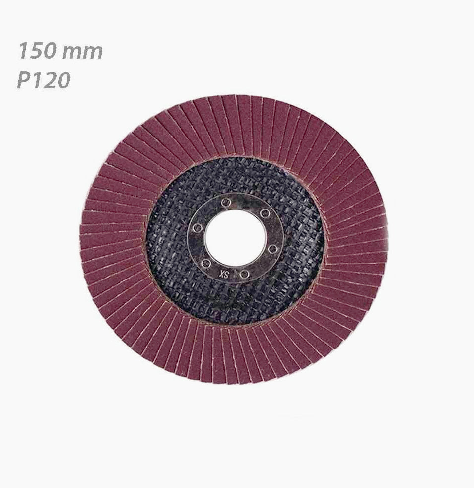 Disco lamellare abrasivo per FLEX 150-180mm – grana P60/P120/P240 - ambraled