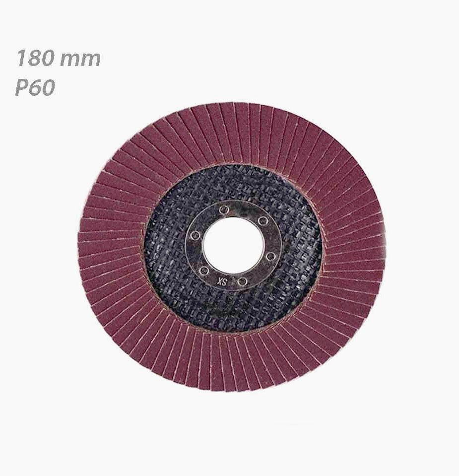 Disco lamellare abrasivo per FLEX 150-180mm – grana P60/P120/P240 - ambraled