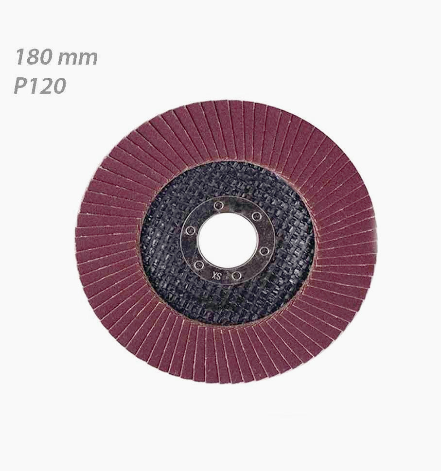 Disco lamellare abrasivo per FLEX 150-180mm – grana P60/P120/P240 - ambraled