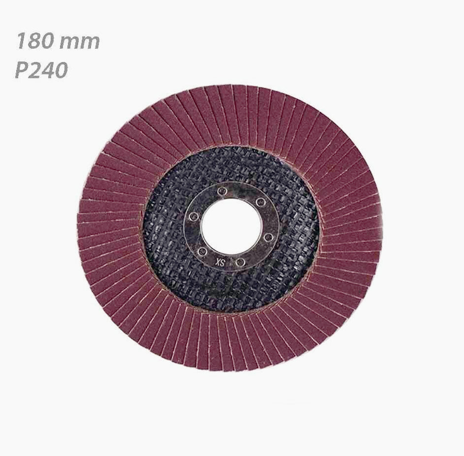 Disco lamellare abrasivo per FLEX 150-180mm – grana P60/P120/P240 - ambraled