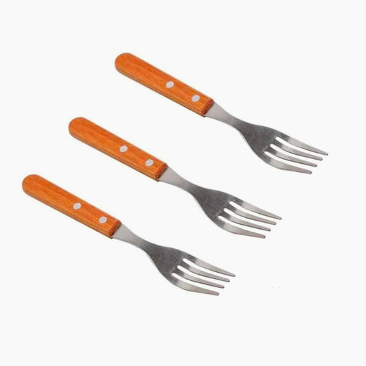 Forchette da cucina 3 pezzi – manico in legno - ambraled