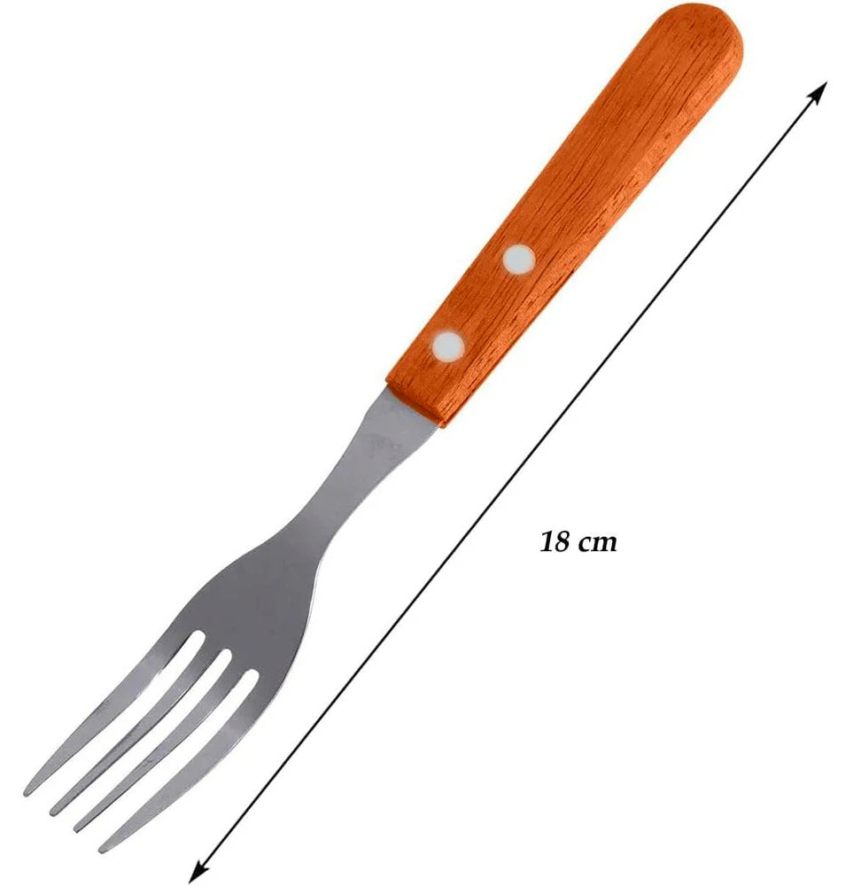 Forchette da cucina 3 pezzi – manico in legno - ambraled