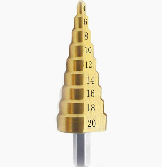 Fresa conica HSS 4-20mm – a gradini per allargare fori metallo - ambraled