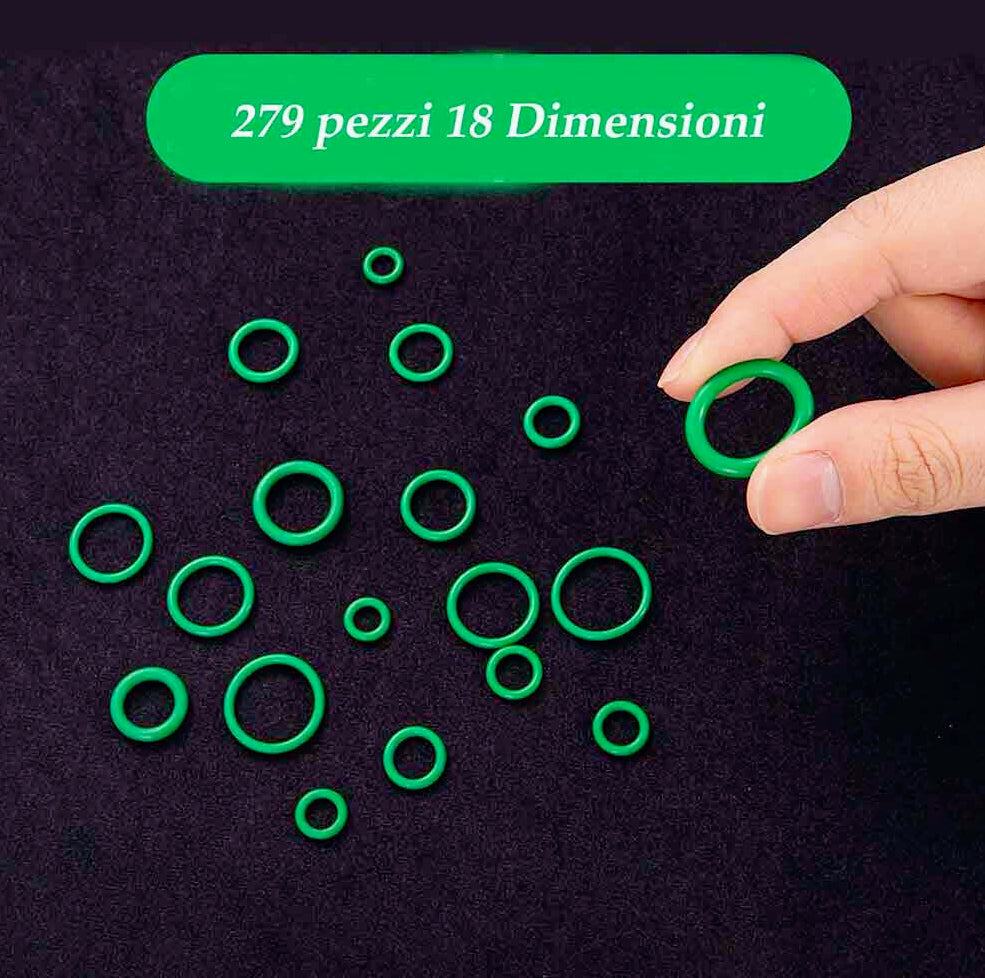 Set 279 guarnizioni O-ring in gomma per rubinetti, 18 dimensioni disponibili - ambraled