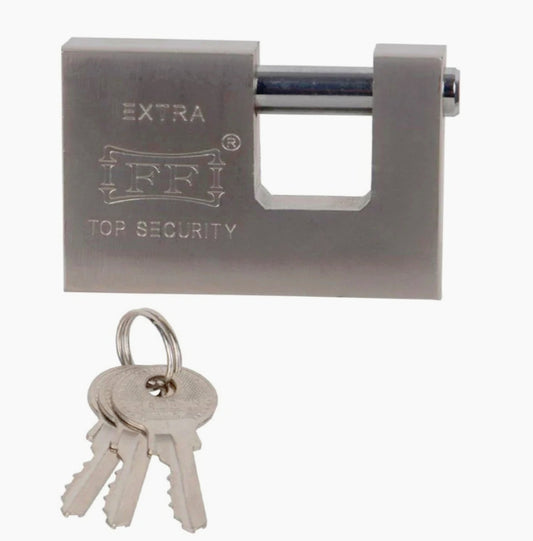 Lucchetto rettangolare 70mm – in acciaio 3 chiavi - ambraled