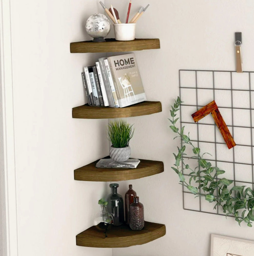 Mensola angolare legno 23x23x4cm – reggimensola a scomparsa - ambraled
