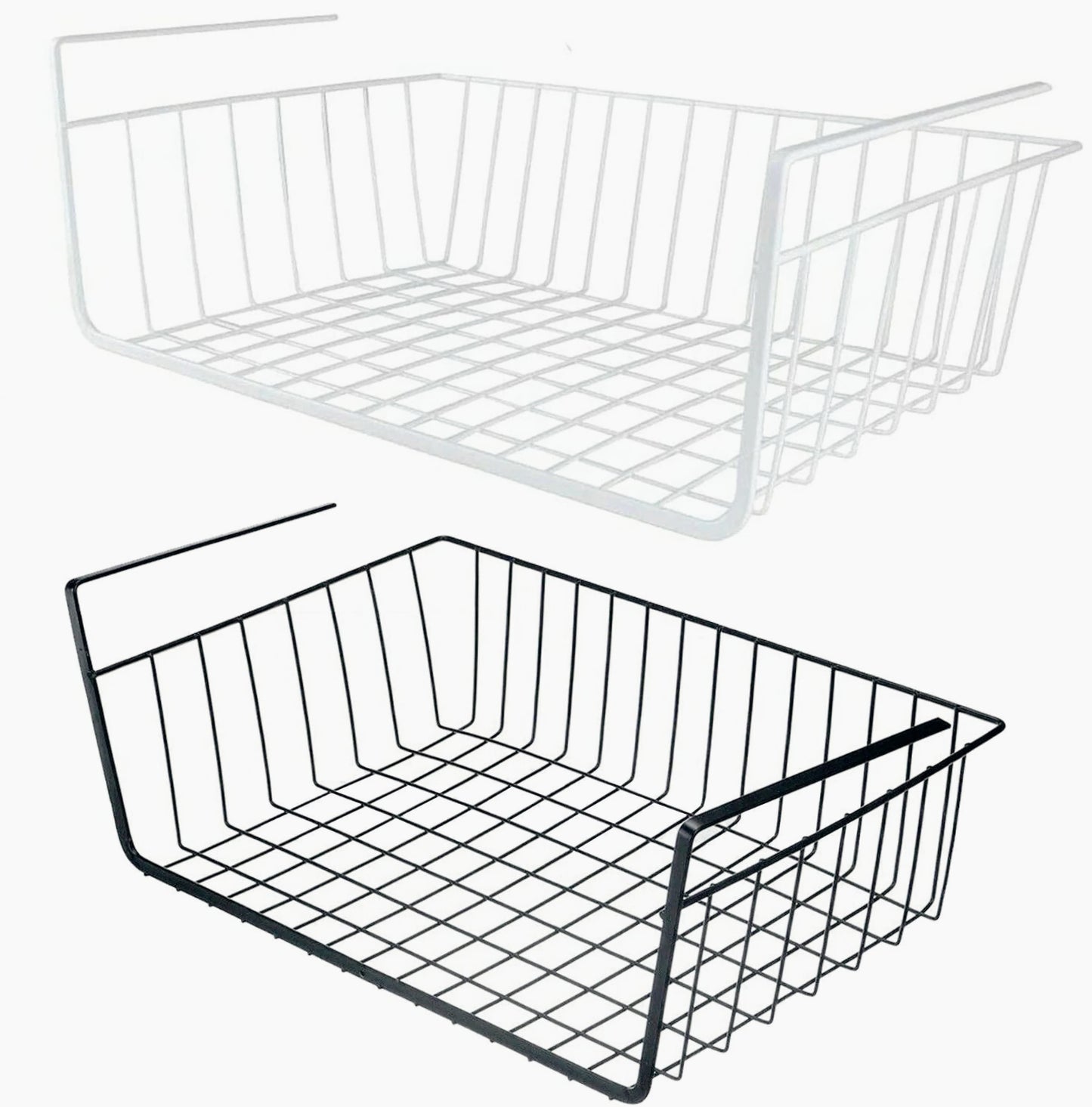 Mensola sotto scaffale 2 pezzi – metallo 35x8,7x22 cm - ambraled