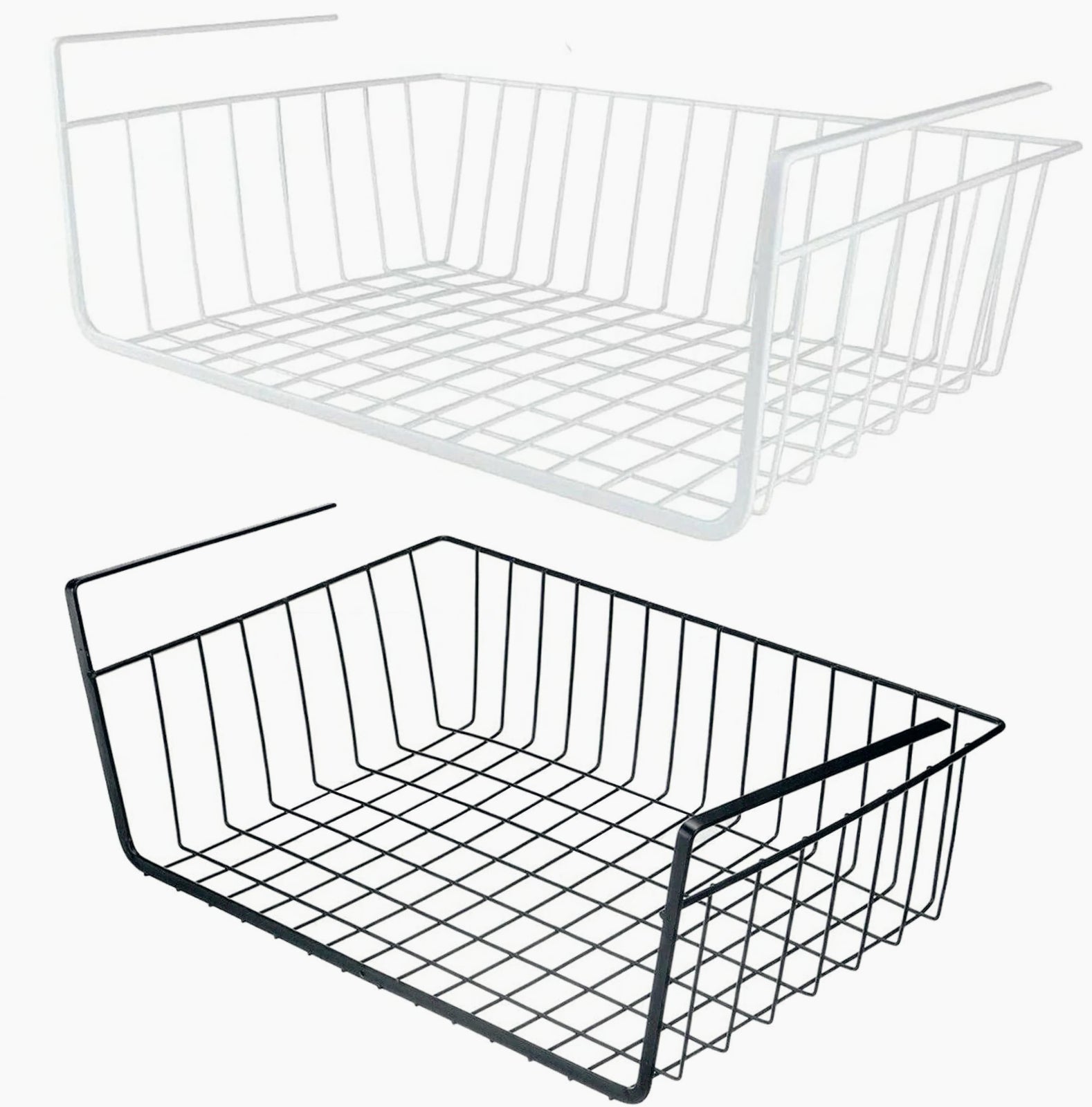 Mensola sotto scaffale 2 pezzi – metallo 35x8,7x22 cm - ambraled