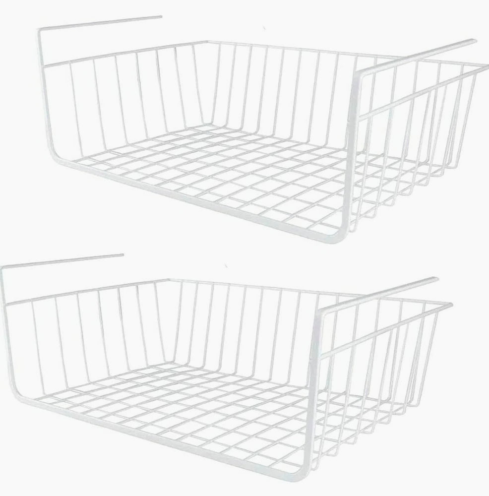 Mensola sotto scaffale 2 pezzi – metallo 35x8,7x22 cm - ambraled