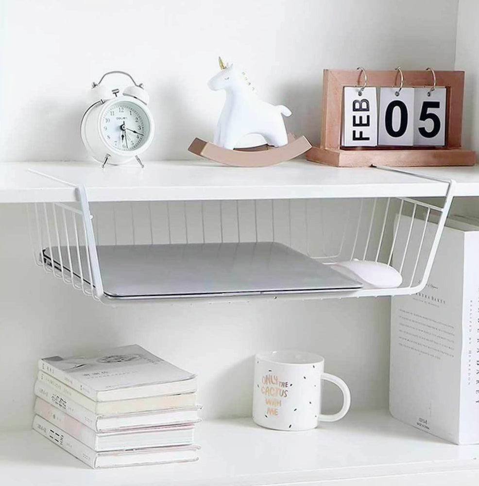Mensola sotto scaffale 2 pezzi – metallo 35x8,7x22 cm - ambraled