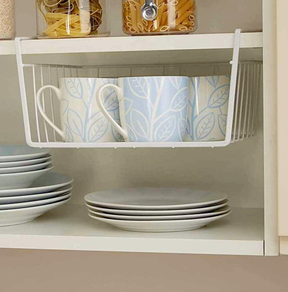 Mensola sotto scaffale 2 pezzi – metallo 35x8,7x22 cm - ambraled