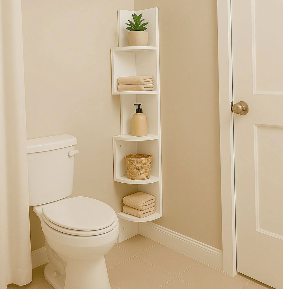 Mensola angolare MDF – 5 ripiani verticale a zig-zag - ambraled