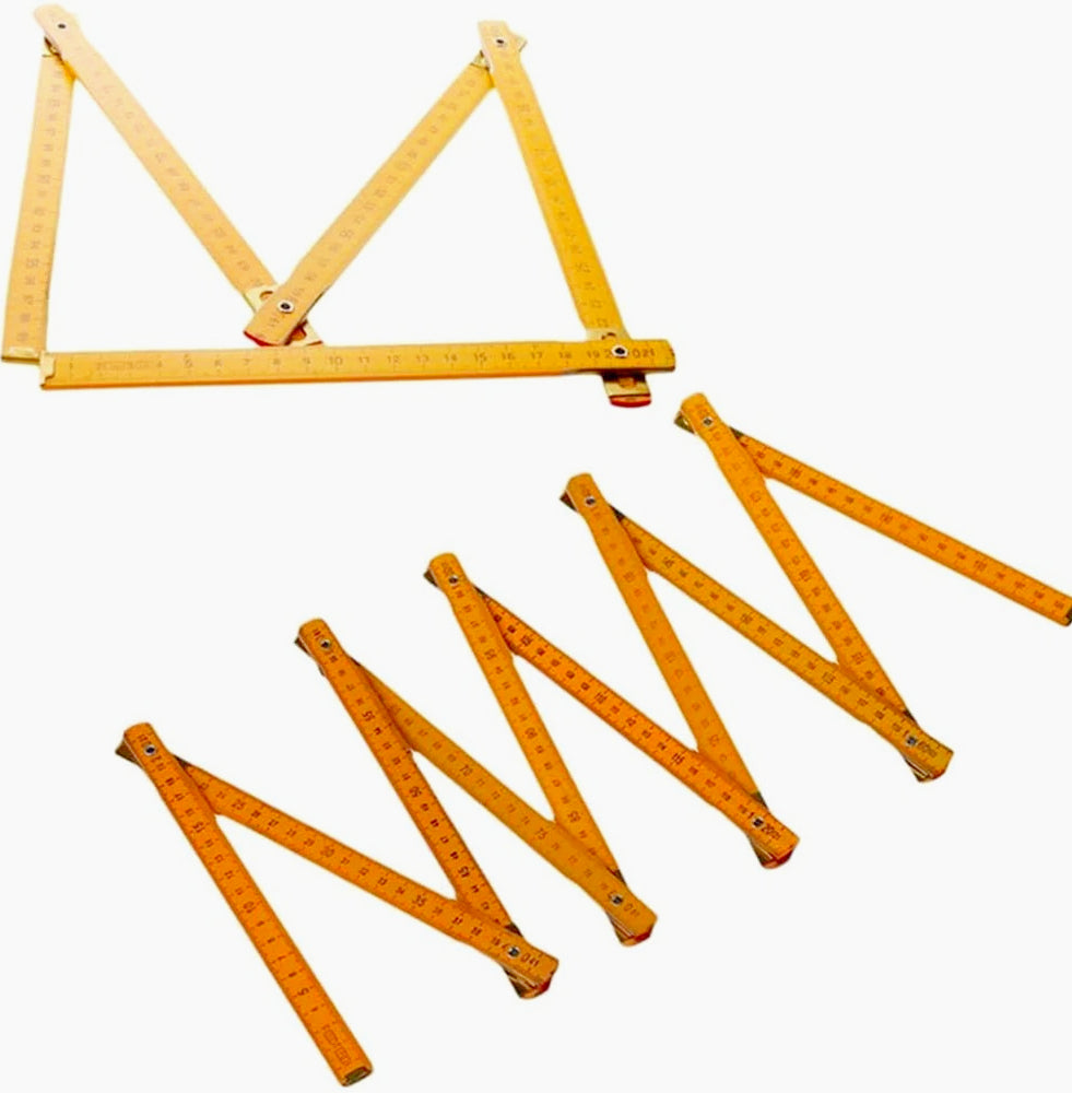 Metro rigido in legno pieghevole 2m – doppio lato - ambraled
