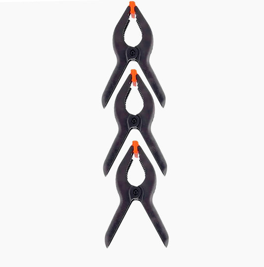 Morsetti a molla nylon 3pc – 9cm pinza 40mm apertura - ambraled