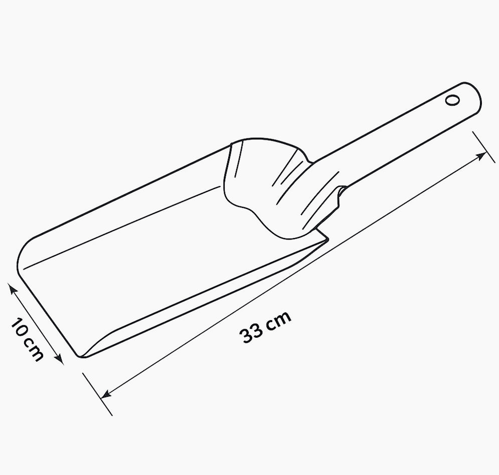 Paletta metallo per carbone – pulizia camino & barbecue - ambraled