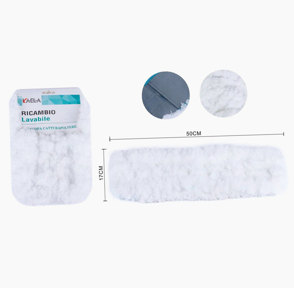 Panno ricambio microfibra 41x12cm – per scopa - ambraled