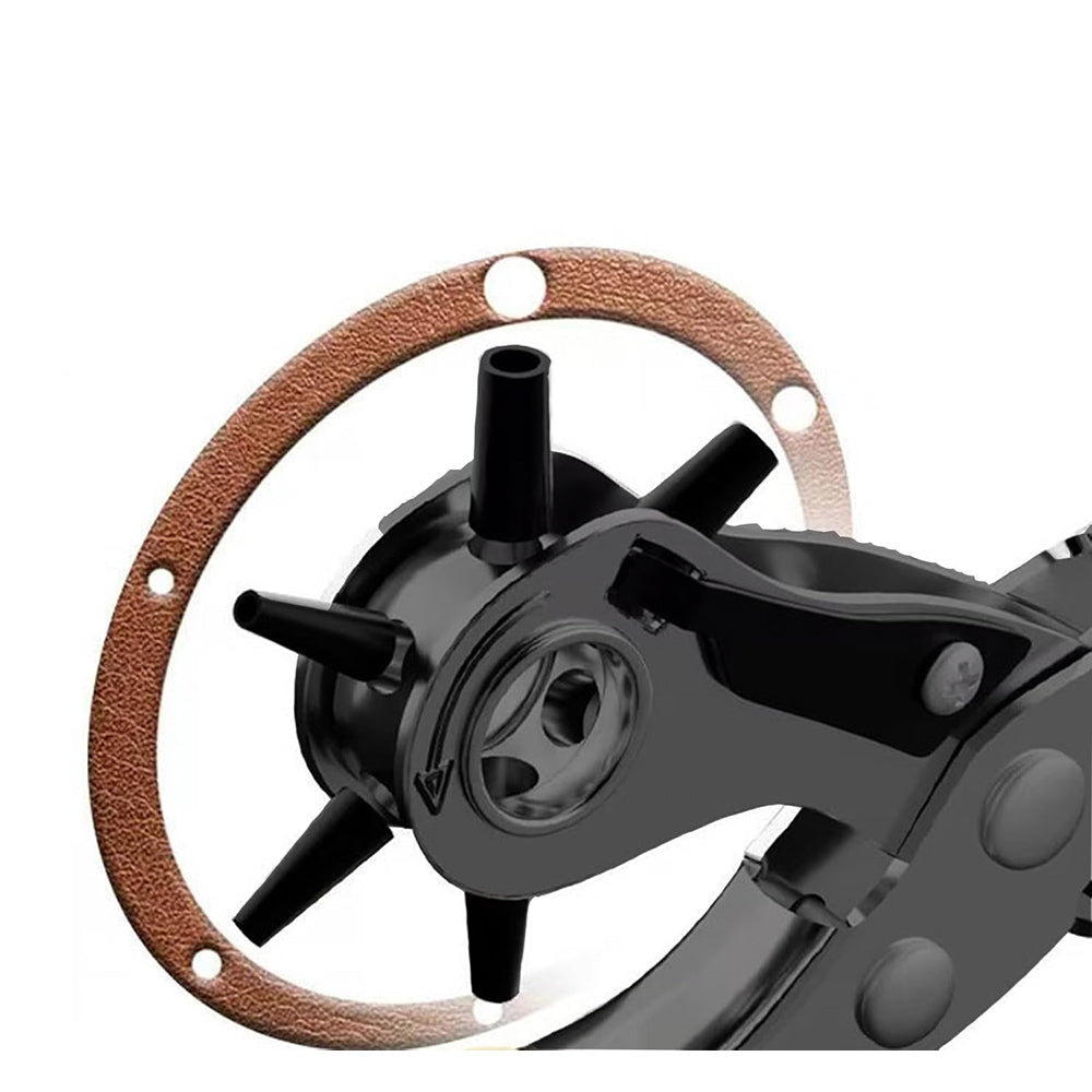 Pinza a fustella perforatrice per fori precisi 6 misure testa girevole - ambraled