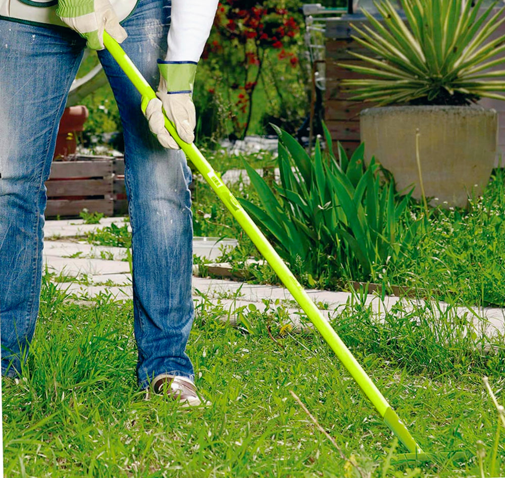 Rastrello da giardinaggio 5 denti curvi, manico telescopico regolabile 53–80 cm – facile da usare
