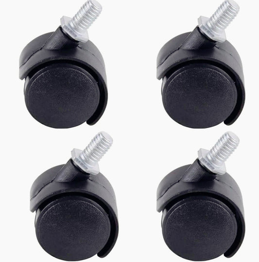 Set 4 rotelle girevoli 40 mm 360° per mobili e sedie - ambraled