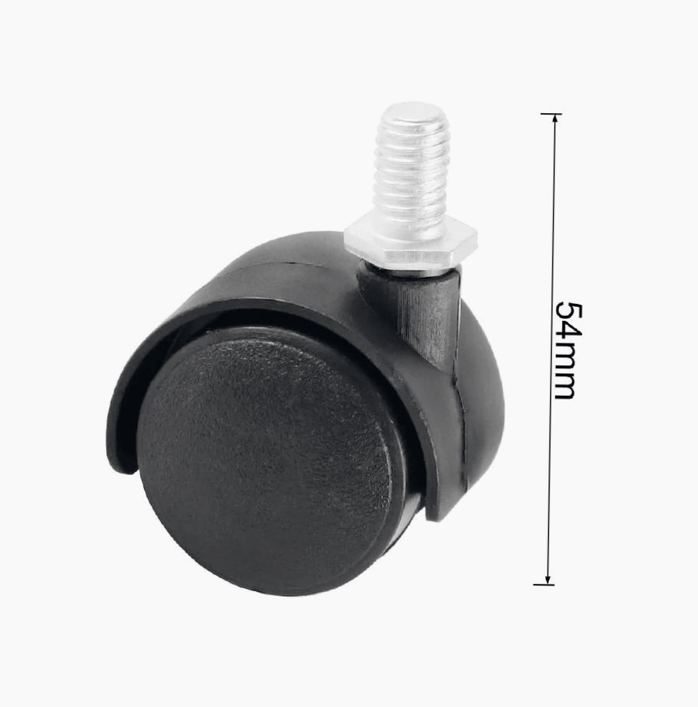 Set 4 rotelle girevoli 40 mm 360° per mobili e sedie - ambraled