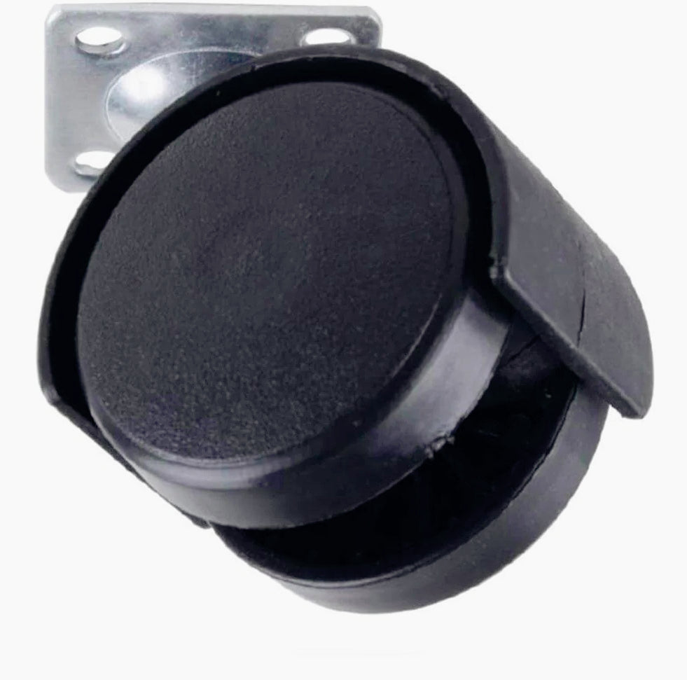 Set 4 rotelle proiettanti 30mm 360°, carico 15kg, per sedie e mobili - ambraled