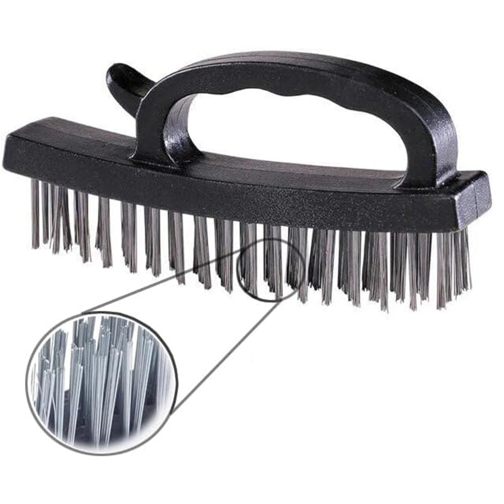 Spazzola con fili in metallo per ruggine calcare sverniciare 17x8 cm - ambraled