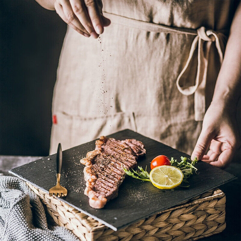 Vassoio da portata in ardesia rettangolare 30x15cm piatto x aperitivo - ambraled