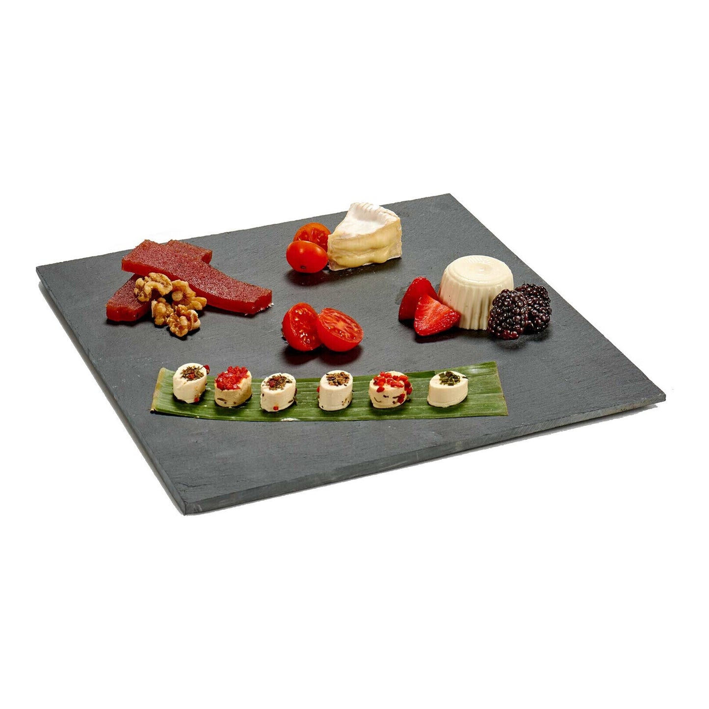 Vassoio da portata in ardesia rettangolare 30x15cm piatto x aperitivo - ambraled