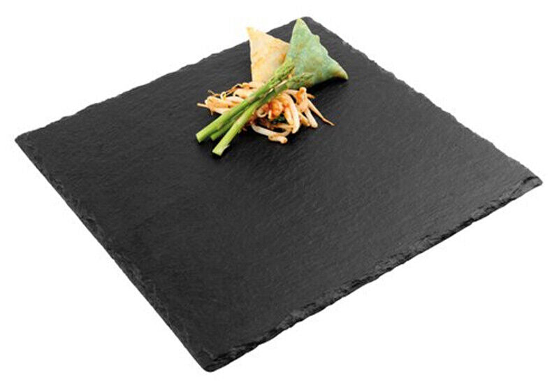 Vassoio da portata in ardesia rettangolare 30x20 cm piatto aperitivo - ambraled