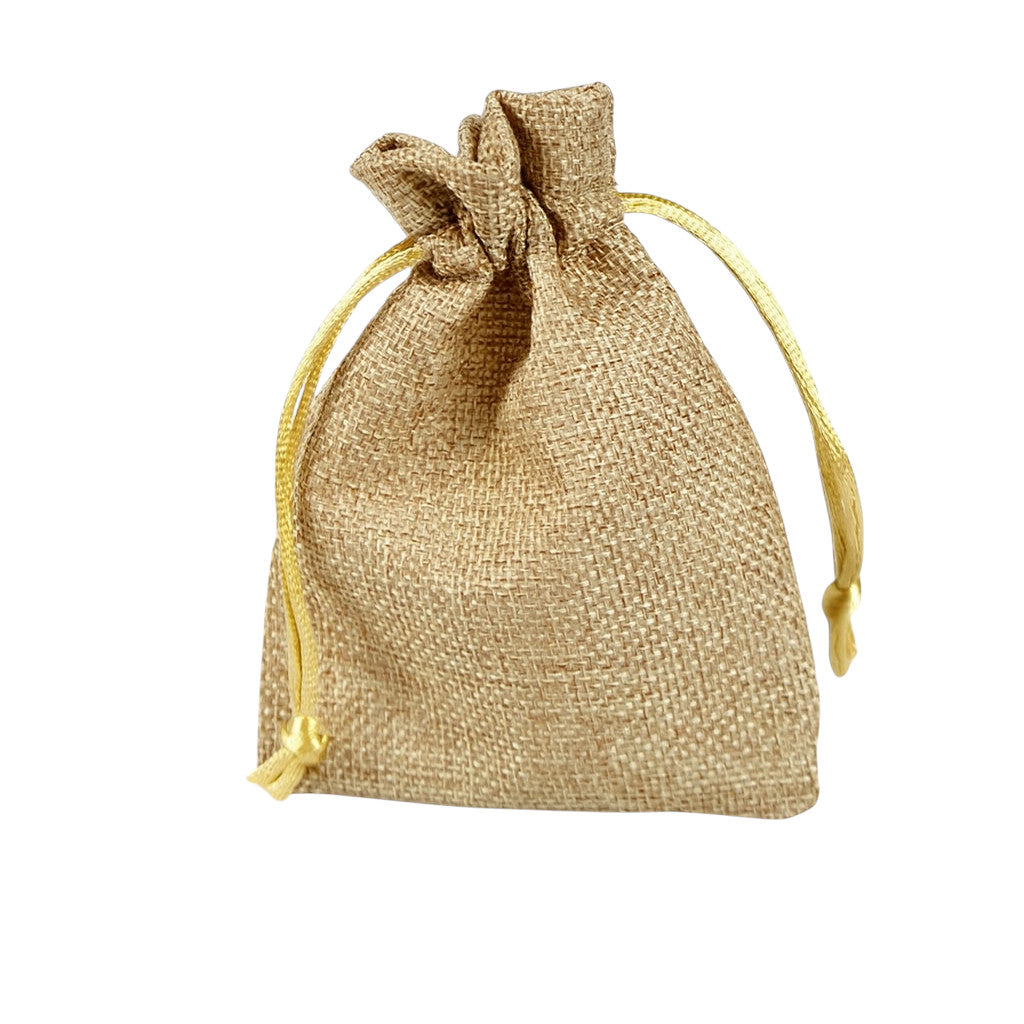 Sacchetti portaconfetti juta 12 PZ con cordoncino per regalo eventi - ambraled