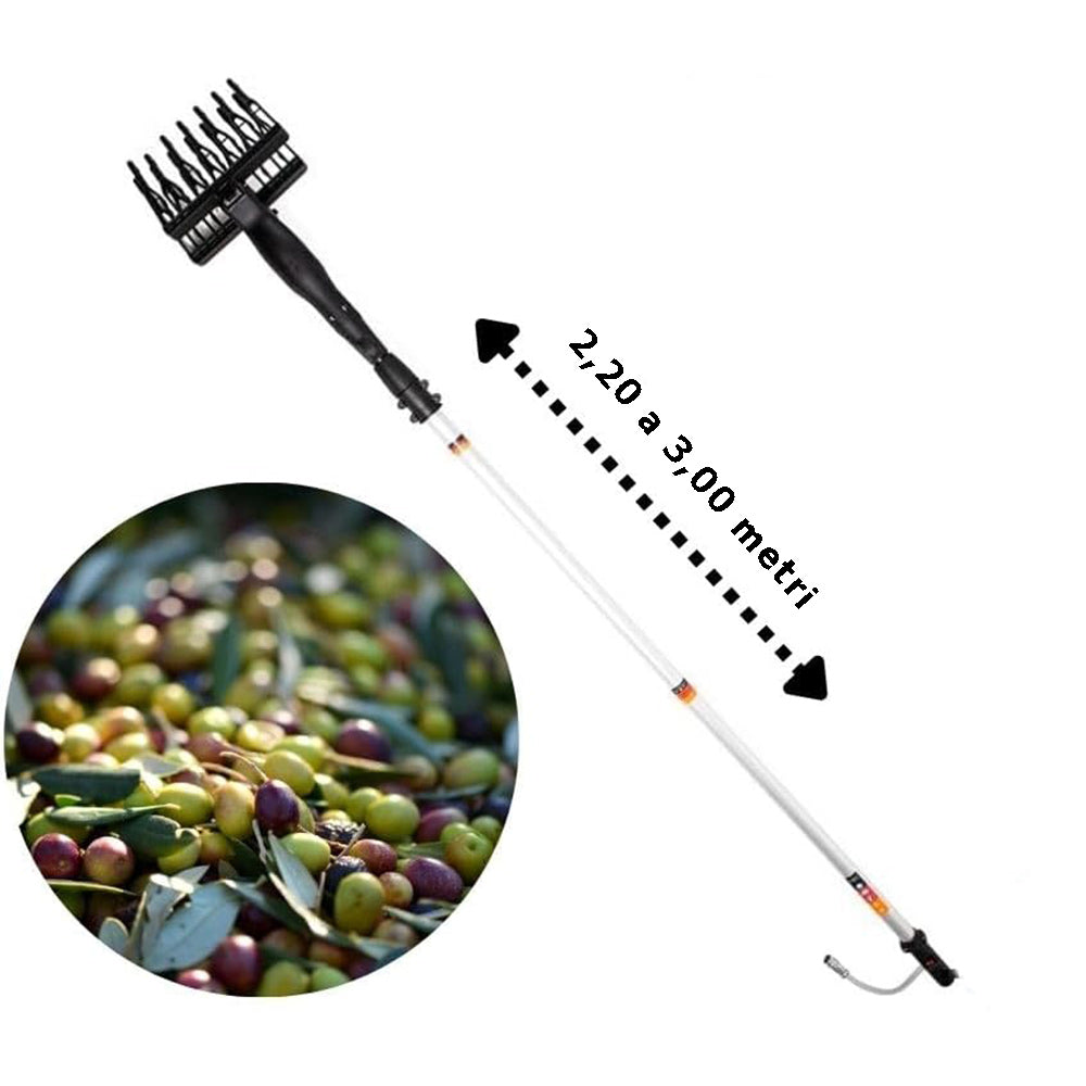 Abbacchiatore scuotiolive con cavi 12V 104W allungabile da 2,20 a 3 MT - ambraled