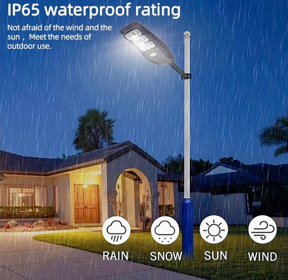 Faro solare LED 1000W – sensore movimento/crepuscolare IP65 - ambraled
