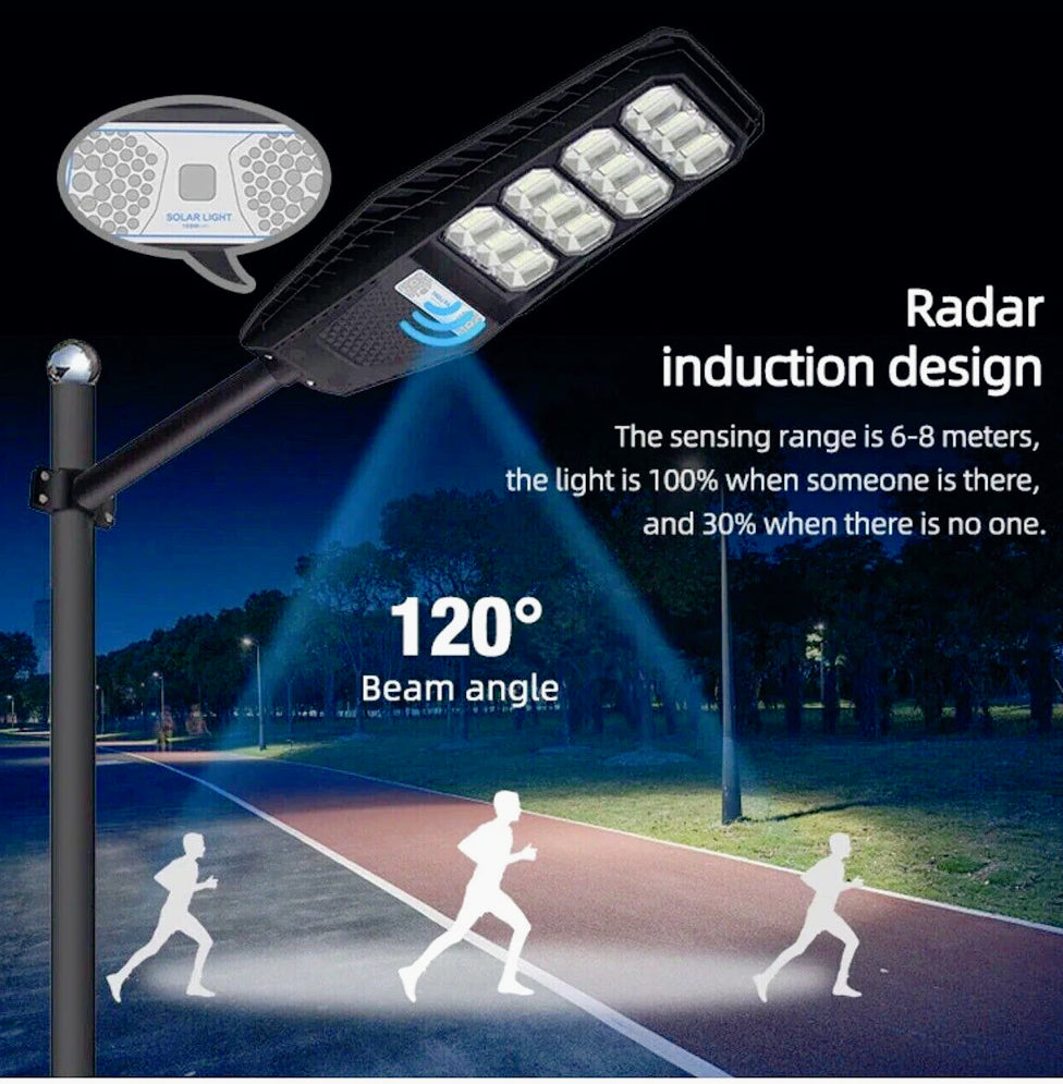 Faro solare LED 1000W – sensore movimento/crepuscolare IP65 - ambraled