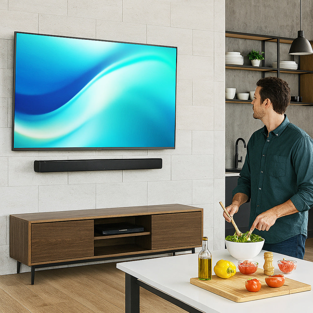 Soundbar bluetooth per tv 120 Watt HDMI AUX OPT con telecomando - ambraled