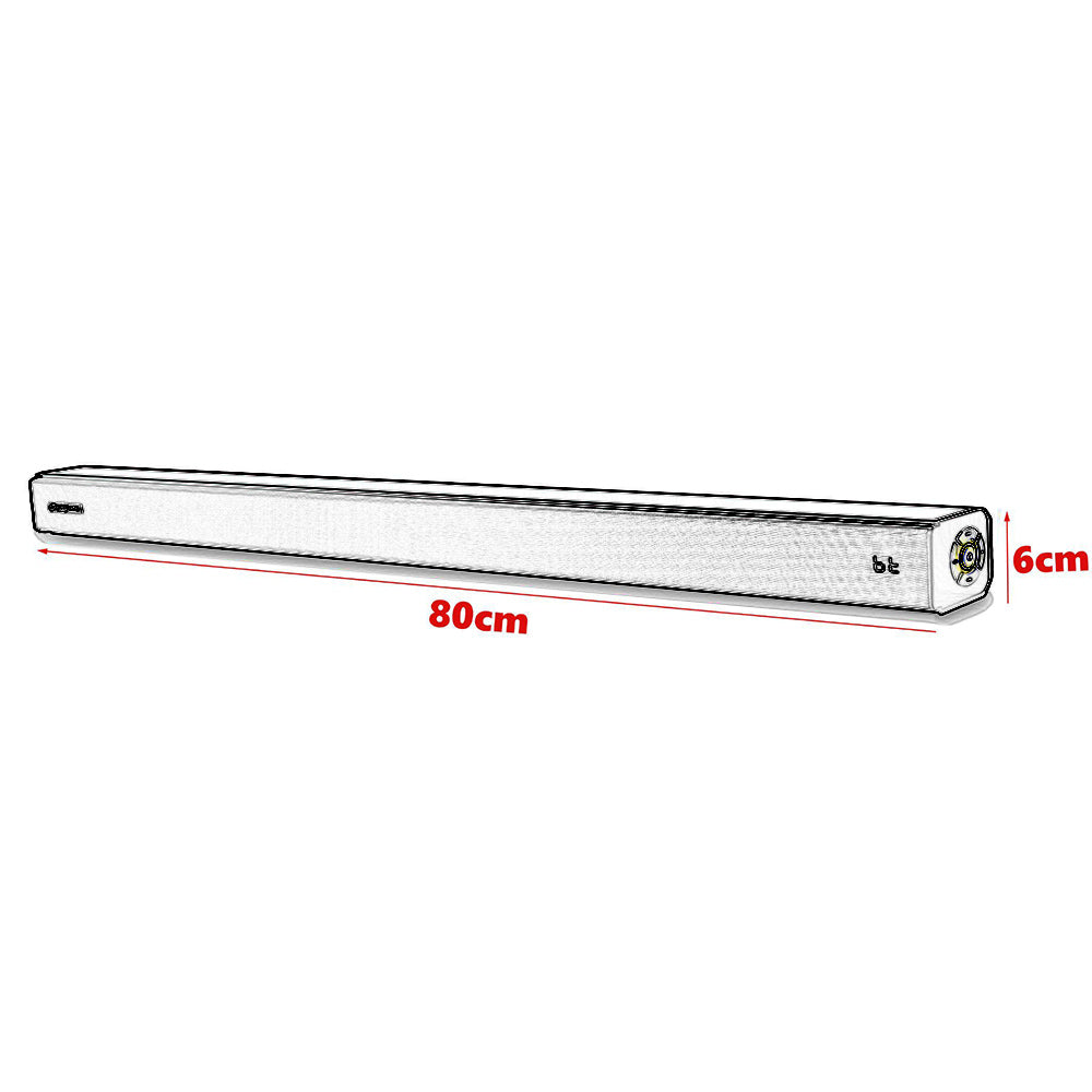 Soundbar bluetooth per tv 120 Watt HDMI AUX OPT con telecomando - ambraled