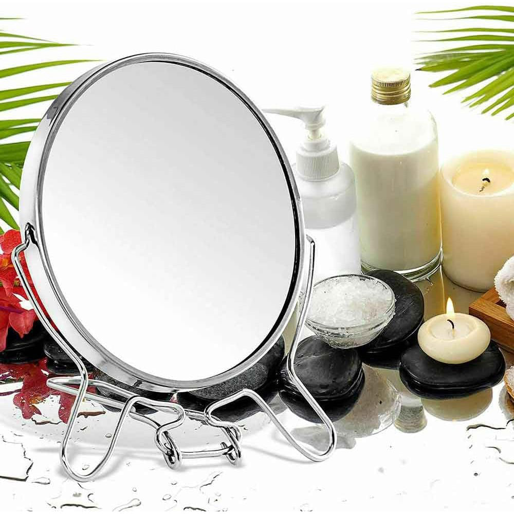 Specchio cosmetico da trucco con zoom ingrandimento ø 19 cm