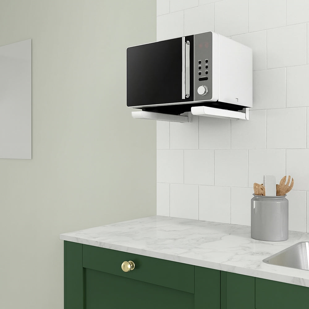 Coppia di staffe supporto forno a microonde estensibile da 36 a 46 cm - ambraled