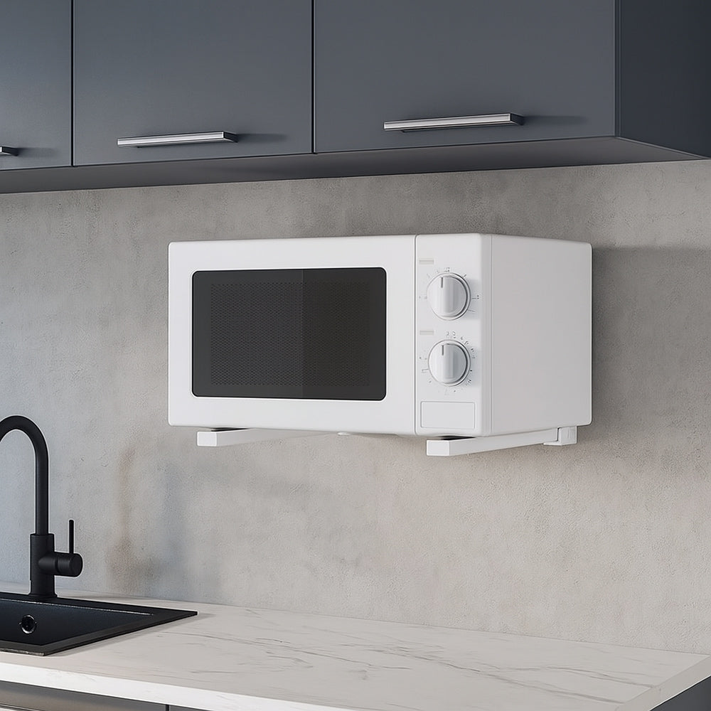 Coppia di staffe supporto forno a microonde estensibile da 36 a 46 cm - ambraled