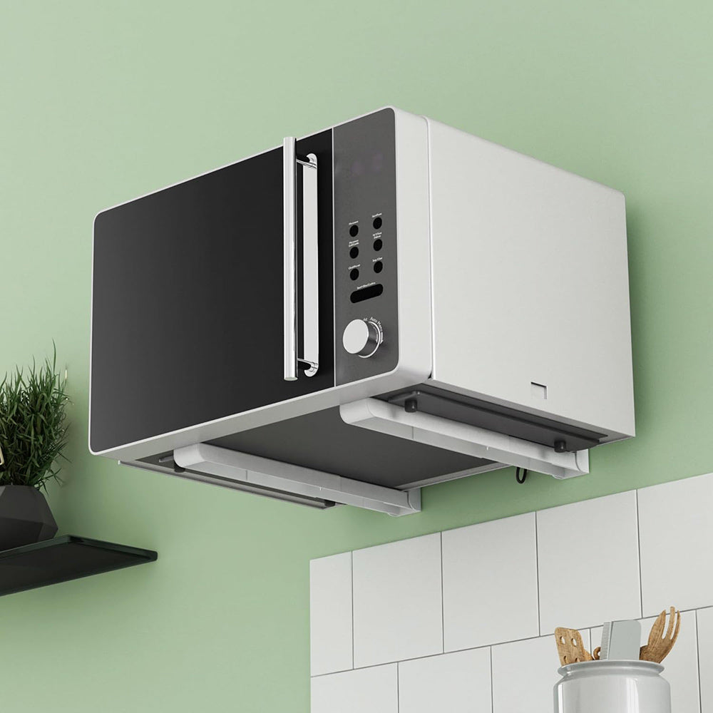 Coppia di staffe supporto forno a microonde estensibile da 36 a 46 cm - ambraled