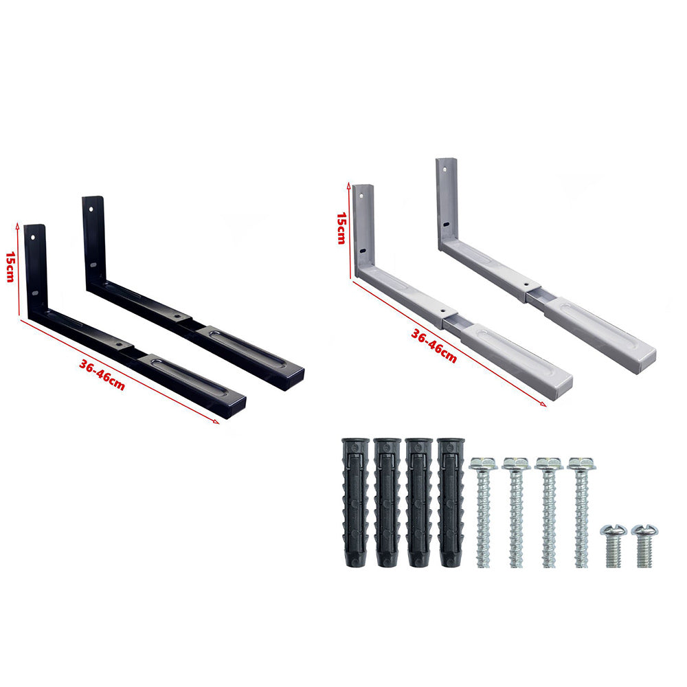 Coppia di staffe supporto forno a microonde estensibile da 36 a 46 cm - ambraled
