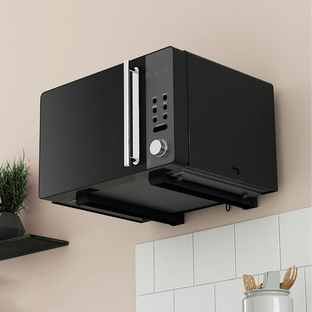Coppia di staffe supporto forno a microonde estensibile da 36 a 46 cm - ambraled