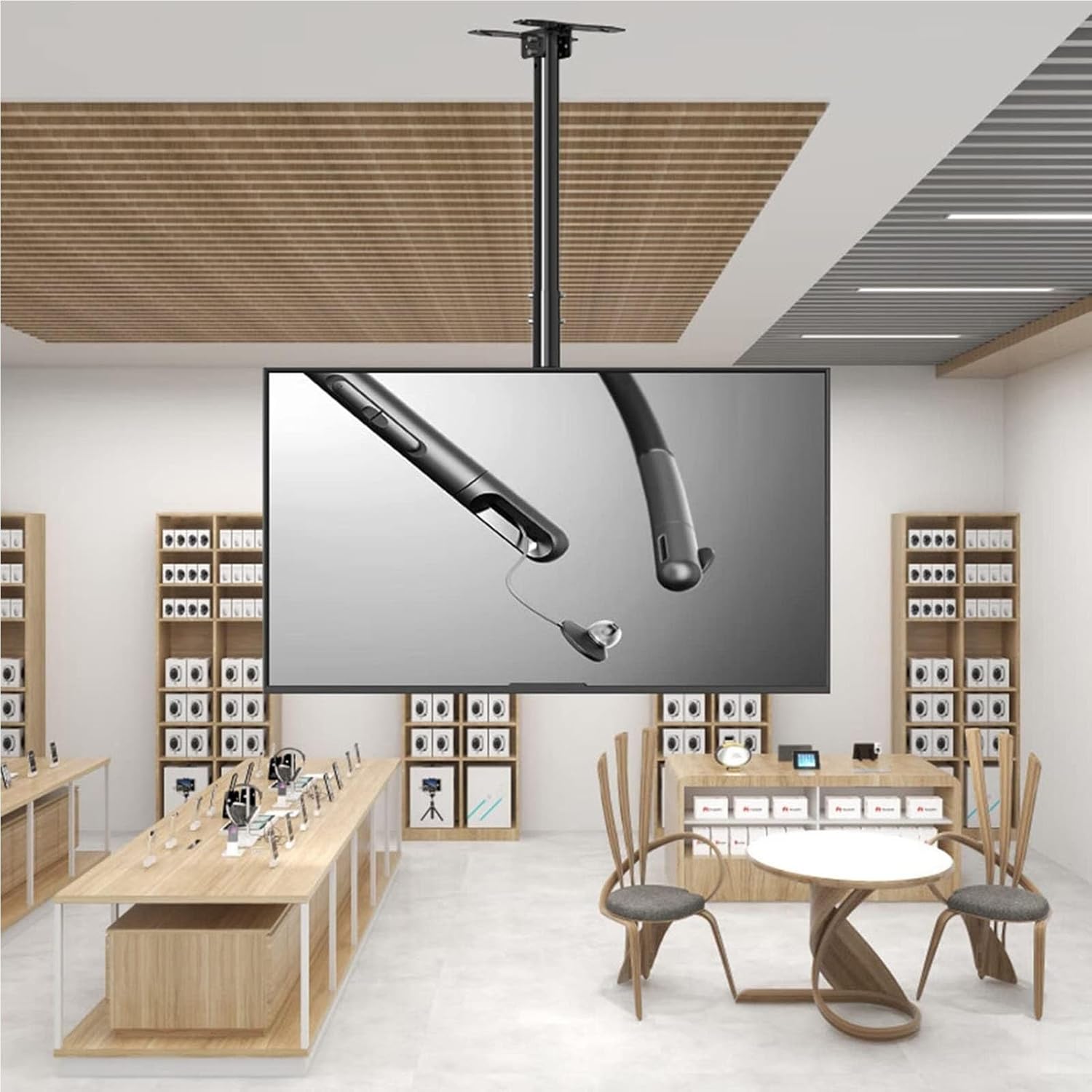 Staffa tv 32'-70” soffitto allungabile inclinabile vesa 100x100 400x400mm - ambraled